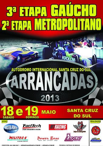 3ª Etapa Campeonato Gaúcho de Arrancadas 2ª Etapa Campeonato Metropolitano 2013
