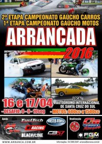 2ª Etapa Campeonato Gaúcho de Arrancada 201m - 2016